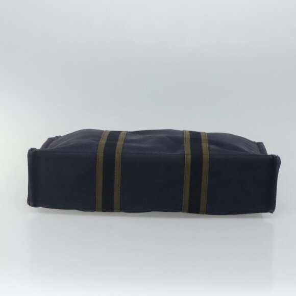 HERMES Fourre Tout MM Hand Bag Canvas Navy Auth ti2836 - Picture 6 of 16